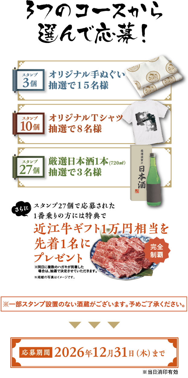 ３つのコースから選んで応募！