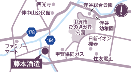 藤本酒造の地図