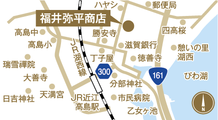 福井弥平商店の地図