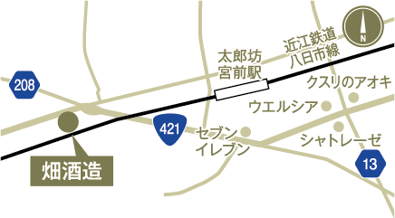 畑酒造の地図