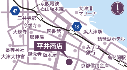 平井商店の地図