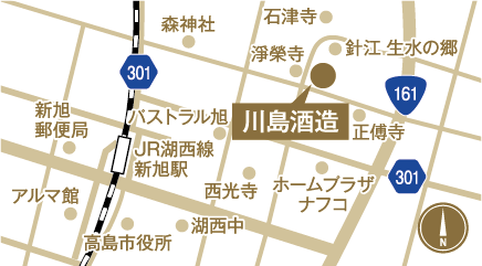 川島酒造の地図