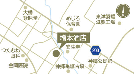 増本酒造場の地図
