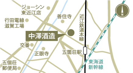 中澤酒造の地図
