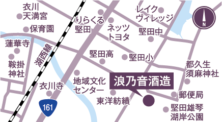 浪乃音酒造の地図