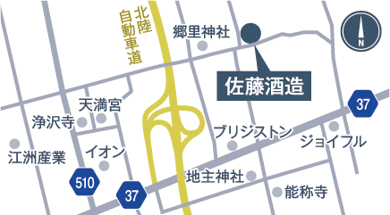 佐藤酒造の地図