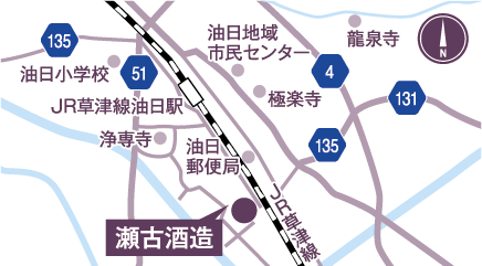 瀬古酒造の地図