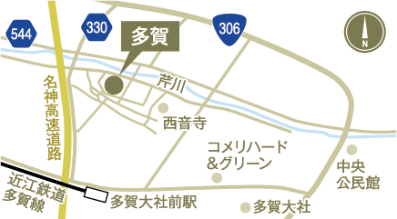 多賀の地図