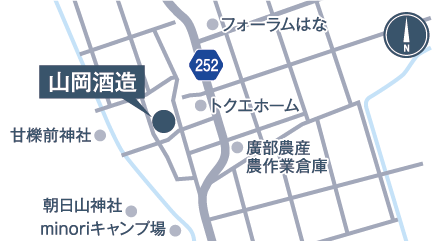 山岡酒造の地図