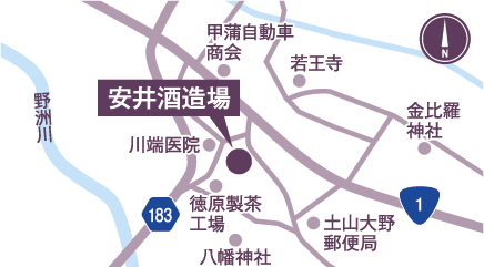 安井酒造場の地図